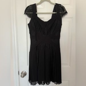 BCBGMaxAzria Aris pleat and lace detail cocktail dress